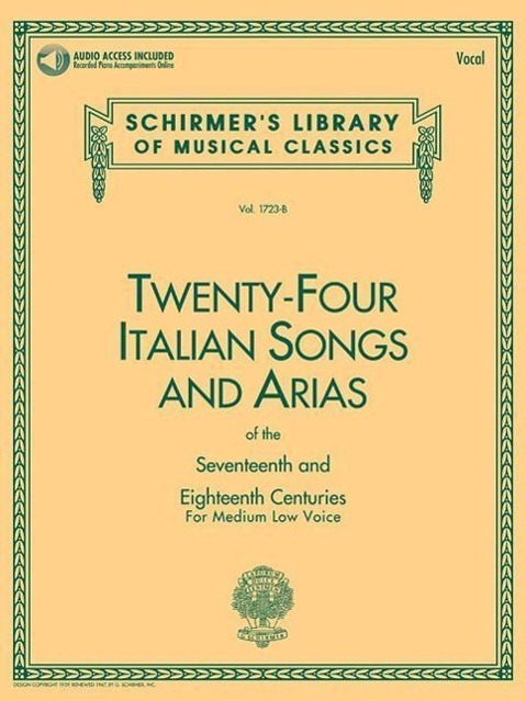 Cover: 73999815931 | 24 Italian Songs &amp; Arias of the 17th &amp; 18th Centuries Book/Online...