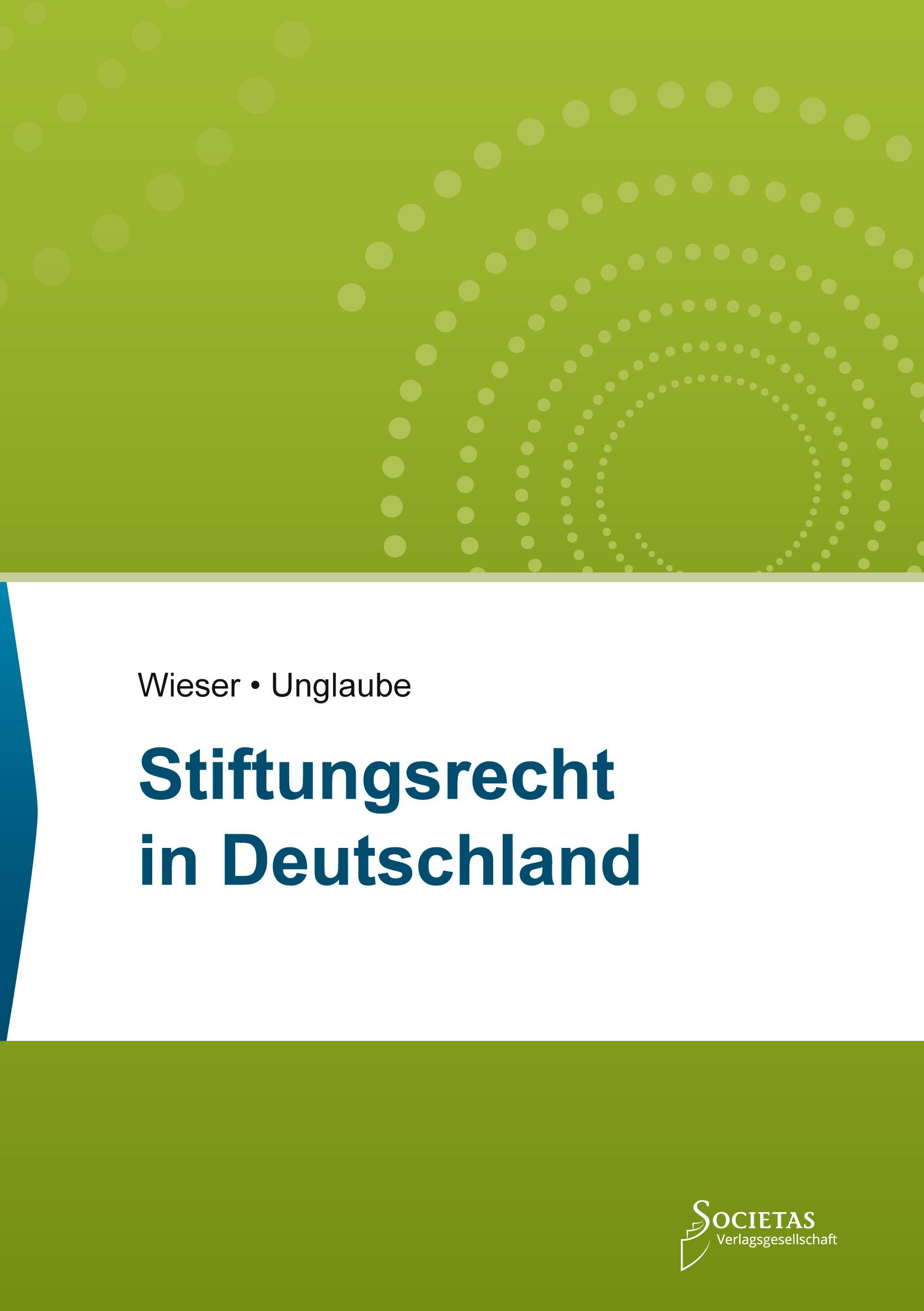 Cover: 9783969220276 | Stiftungsrecht in Deutschland | René T. Wieser (u. a.) | Taschenbuch