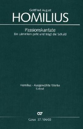 Cover: 9790007087234 | Ein Lämmlein geht und trägt die Schuld, Klavierauszug | Homilius