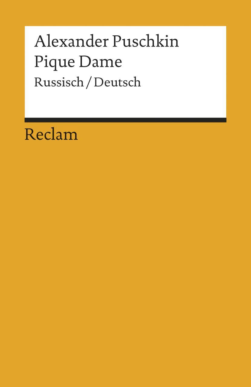 Cover: 9783150016138 | Pique Dame | Russisch/Deutsch | Alexander Puschkin | Taschenbuch