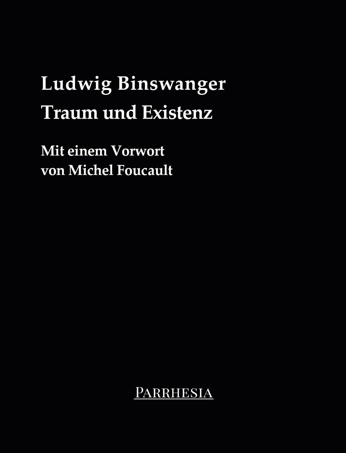 Cover: 9783987315015 | Traum und Existenz | Mit einem Vorwort von Michel Foucault | Ludwig