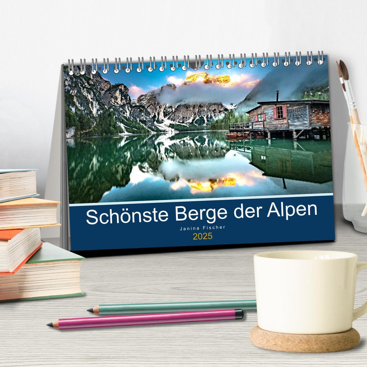 Bild: 9783435007356 | Schönste Berge der Alpen (Tischkalender 2025 DIN A5 quer), CALVENDO...