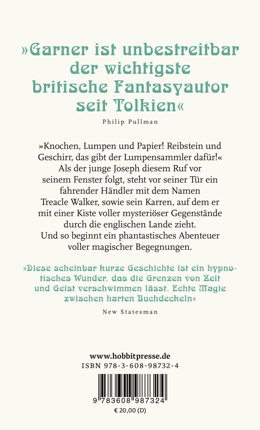 Rückseite: 9783608987324 | Treacle Walker | Alan Garner | Buch | 154 S. | Deutsch | 2023