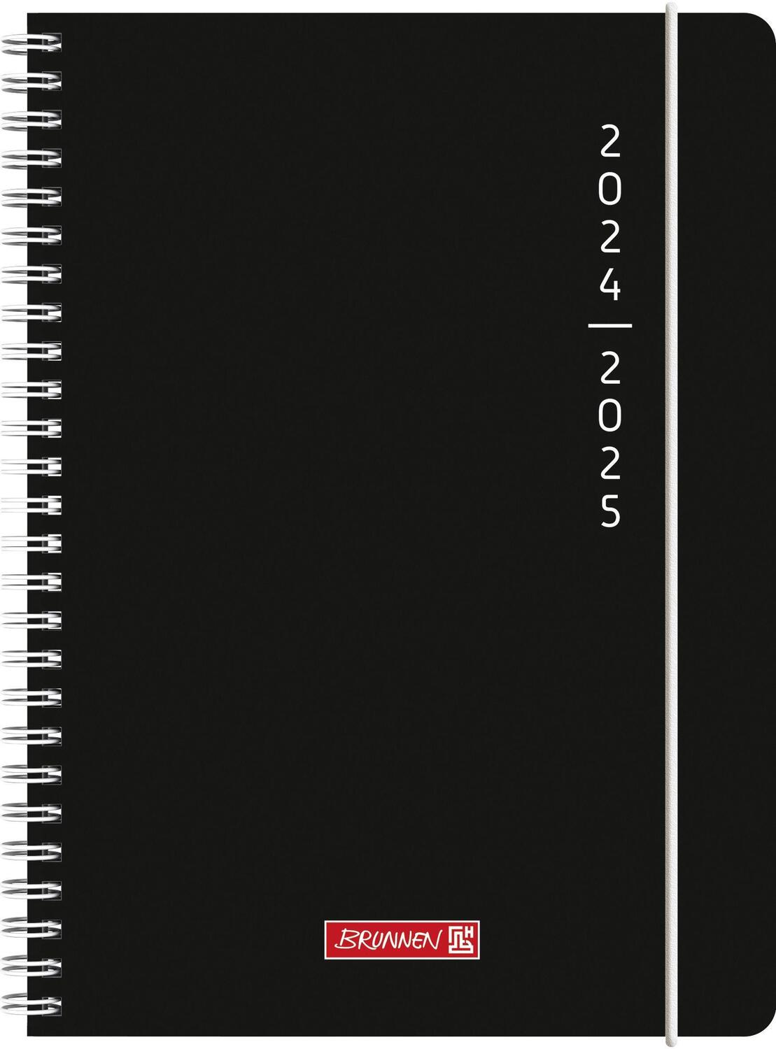 Cover: 4061947119480 | Schülerkalender 2024/2025 "Plain Black", 2 Seiten = 1 Woche, A5,...