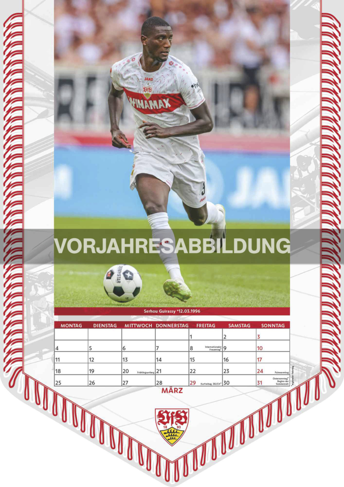 Bild: 4002725994486 | N NEUMANNVERLAGE - VfB Stuttgart 2025 Bannerkalender, 29,7x42cm,...