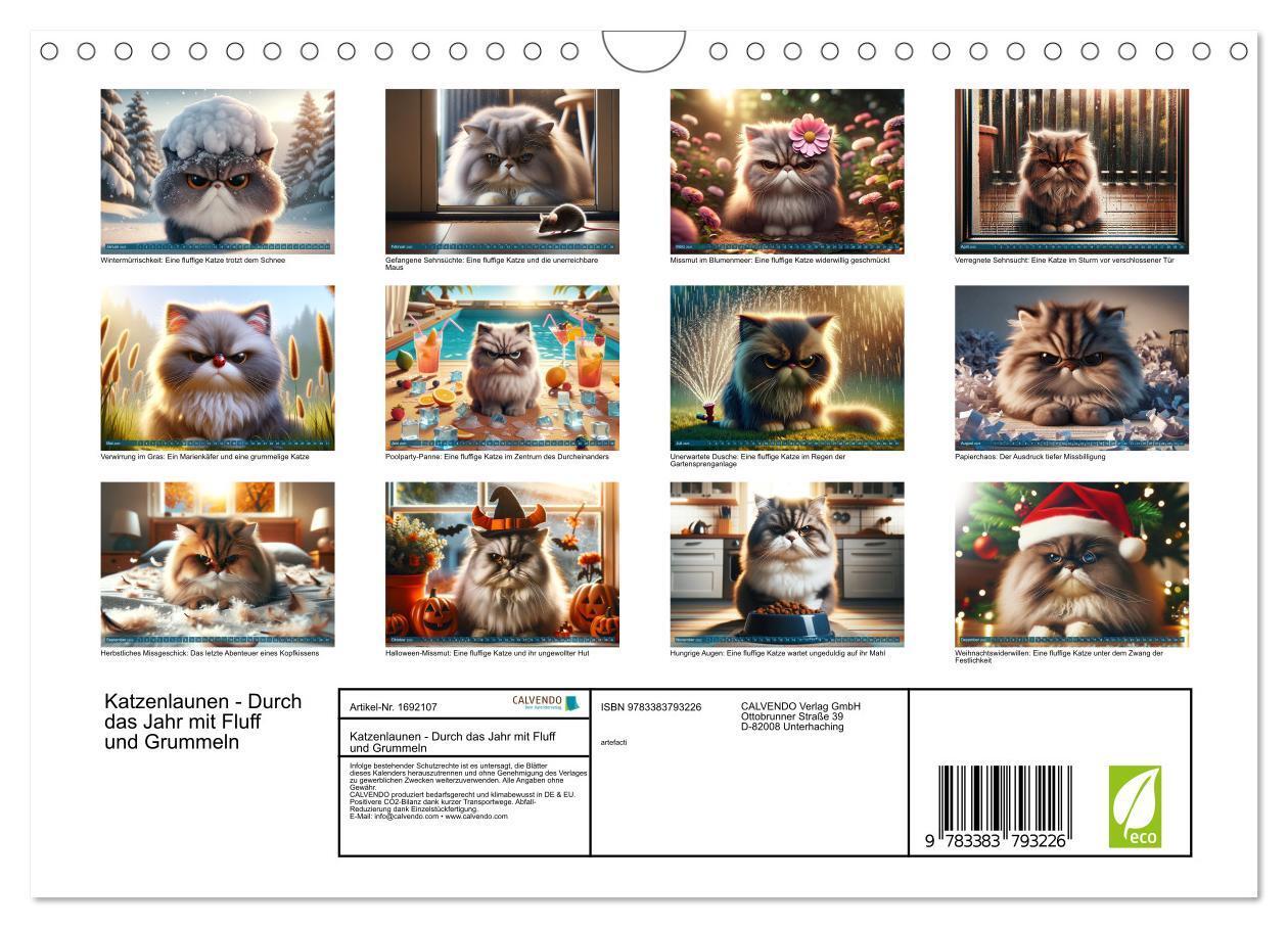 Bild: 9783383793226 | Katzenlaunen - Durch das Jahr mit Fluff und Grummeln (Wandkalender...