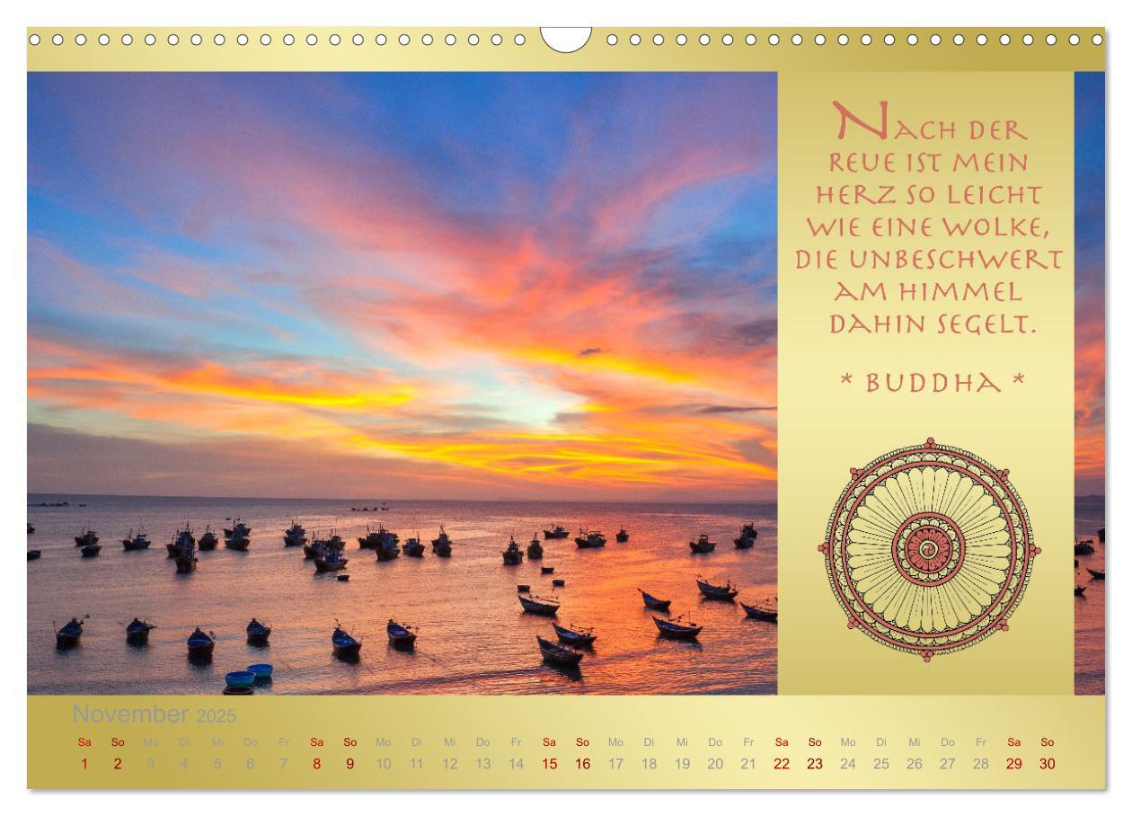 Bild: 9783435085880 | BUDDHA IM GLÜCK - Buddhistische Weisheiten (Wandkalender 2025 DIN...