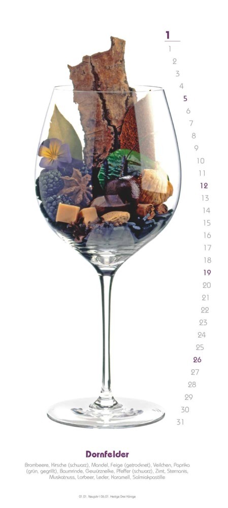 Bild: 4250809653716 | DUMONT - Weinaromen 2025 Wandkalender, 22x49,5cm, Kalender mit...