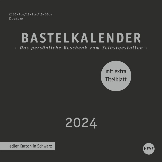 Cover: 9783756400553 | Bastelkalender 2024 Premium schwarz klein. Blanko-Kalender zum...