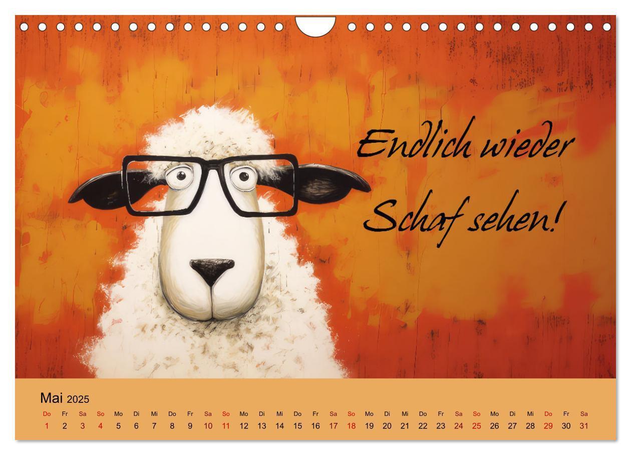 Bild: 9783383825620 | Schafsprüche (Wandkalender 2025 DIN A4 quer), CALVENDO Monatskalender