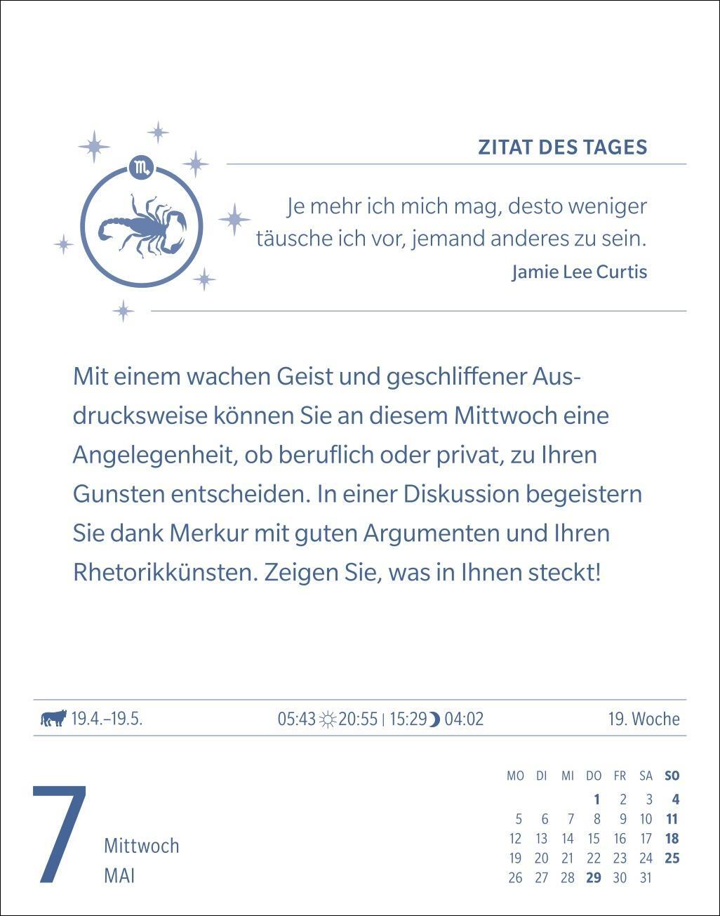 Bild: 9783840033742 | Skorpion Sternzeichenkalender 2025 - Tagesabreißkalender - Ihr...