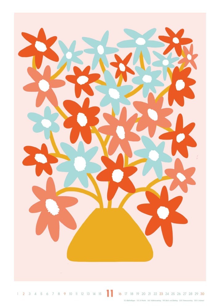 Bild: 4250809654102 | DUMONT - Dominique Vari: Pop Art Flowers 2025 Wandkalender,...