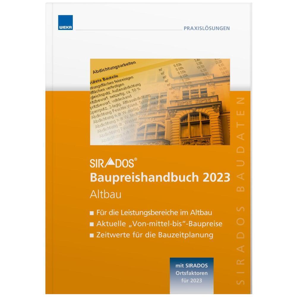 Cover: 9783811104686 | SIRADOS Baupreishandbuch Altbau 2023 | Buch | Fachbuch | 432 S. | 2023