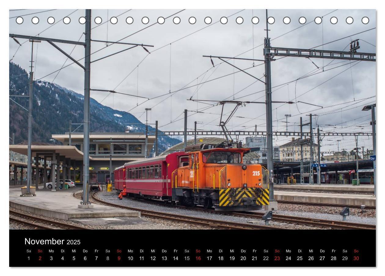 Bild: 9783435584680 | Mit der Bahn durch die Alpen (Tischkalender 2025 DIN A5 quer),...