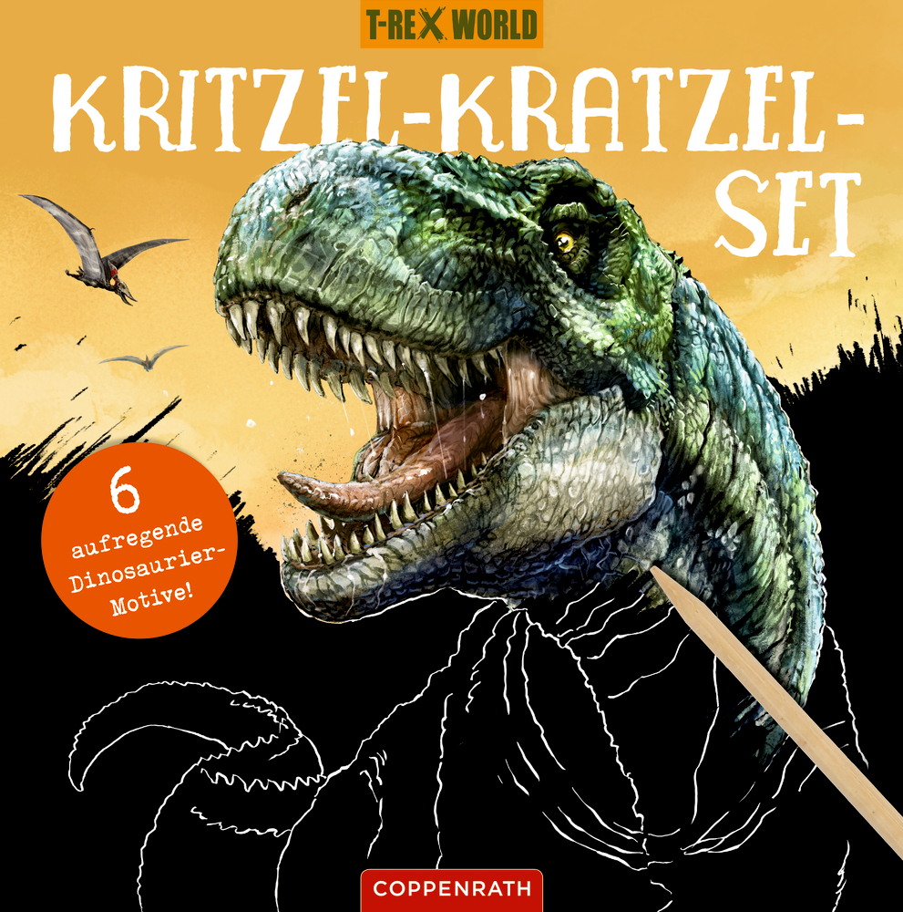 Cover: 4050003717456 | Kritzel-Kratzel-Set | 6 aufregende Dinosaurier-Motive | Frey-Spieker