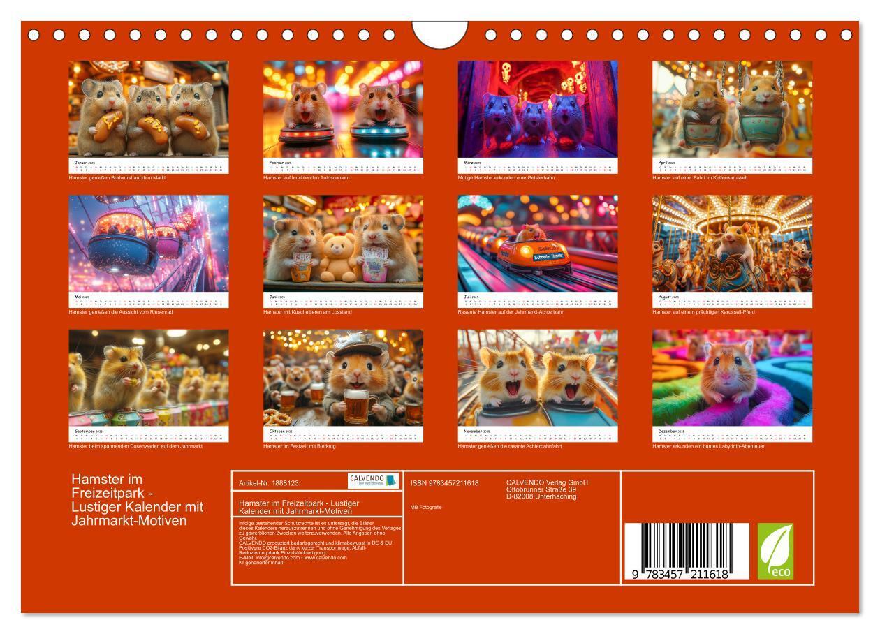 Bild: 9783457211618 | Hamster im Freizeitpark - Lustiger Kalender mit Jahrmarkt-Motiven...