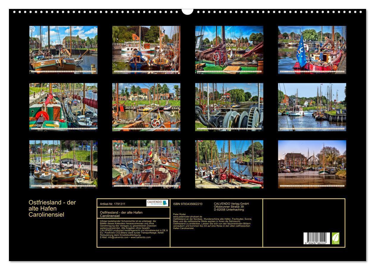 Bild: 9783435662210 | Ostfriesland - der alte Hafen Carolinensiel (Wandkalender 2025 DIN...