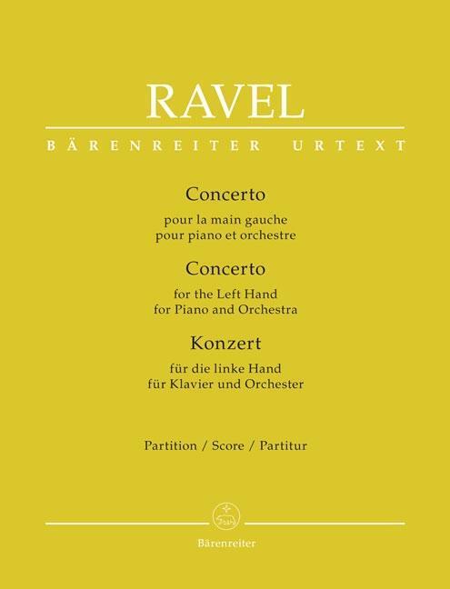Cover: 9790006506750 | Concerto | for the Left Hand for Piano and Orchestra | Maurice Ravel