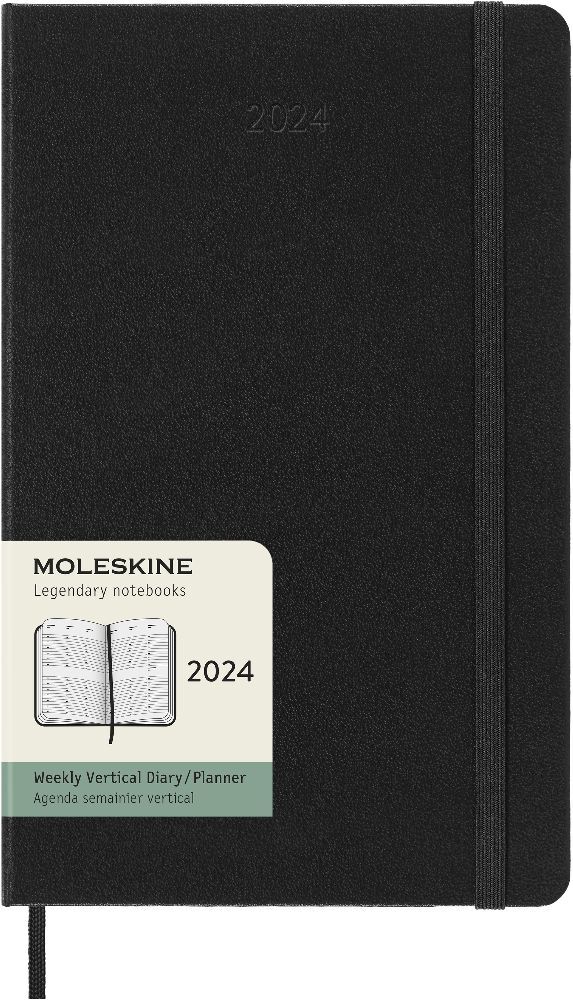 Bild: 8056598856873 | Moleskine 12 Monate Wochenkalender 2024, Large/A5, Schwarz | Buch