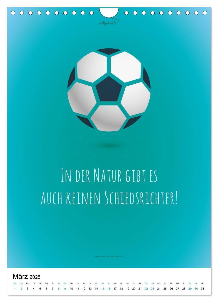 Bild: 9783435959525 | vollgeherzt: Der lustige Zitate-Wandkalender für Fußballfans und...