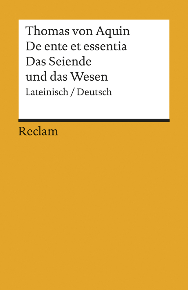 Cover: 9783150099575 | De ente et essentia / Das Seiende und das Wesen | Thomas von Aquin