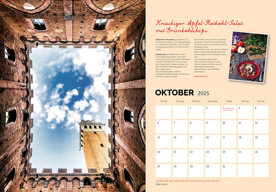 Bild: 9783966649100 | Amore per Gusto-Kalender 2025 Kalender Italien | Stefania Lettini