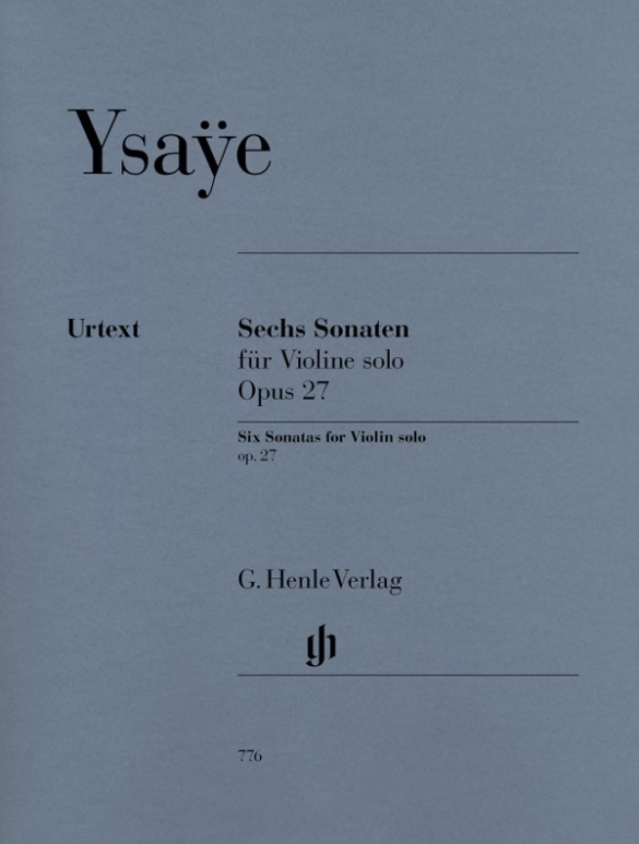 Cover: 9790201807768 | 6 Sonaten Opus 27 | Besetzung: Violine solo | Eugène Ysaye | Buch