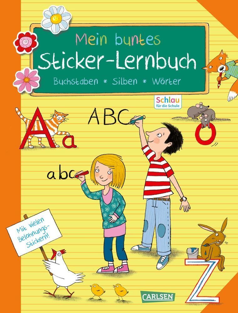 Cover: 9783551180377 | Schlau für die Schule: Mein buntes Sticker-Lernbuch: Buchstaben,...