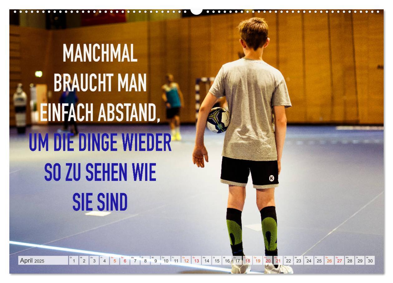 Bild: 9783435116867 | Positive Gedanken - Motivation und Handball (Wandkalender 2025 DIN...