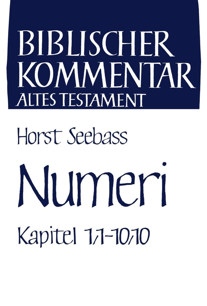 Cover: 9783788725471 | Numeri (1,1-10,10) | Horst Seebass | Buch | Deutsch | 2012