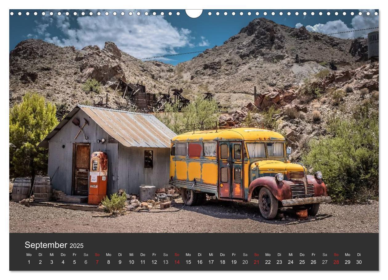 Bild: 9783435576302 | Vergessene Zeitzeugen entlang der Route 66 (Wandkalender 2025 DIN...