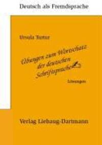 Cover: 9783922989622 | Übungen zum Wortschatz der deutschen Schriftsprache. Lösungsbuch