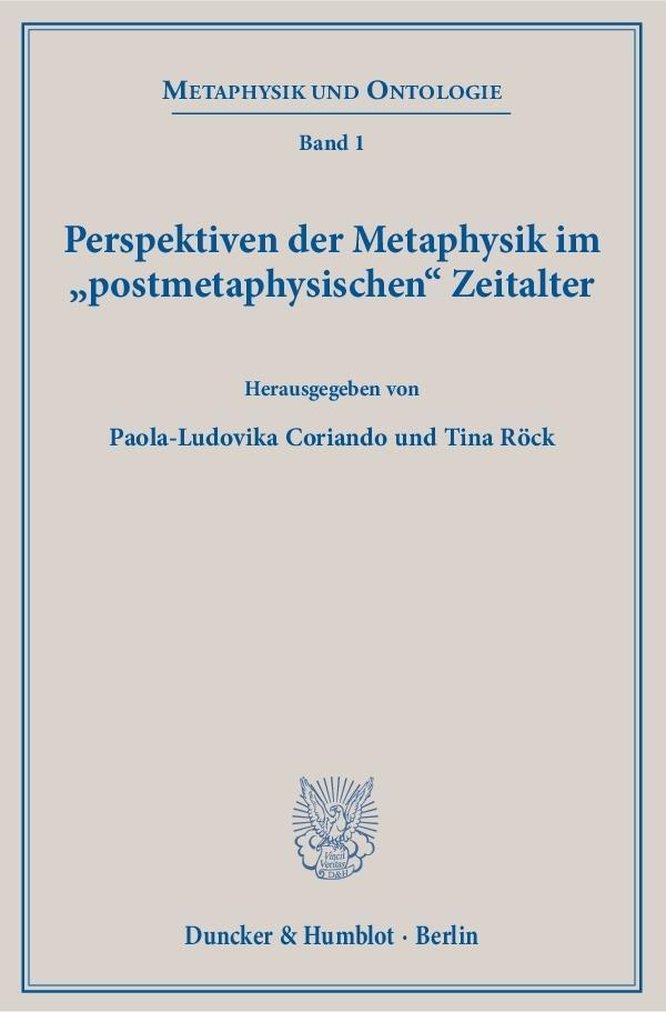 Cover: 9783428144228 | Perspektiven der Metaphysik im 'postmetaphysischen' Zeitalter. | Buch