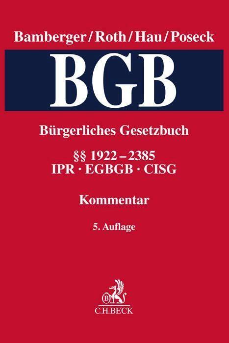 Cover: 9783406776151 | Bürgerliches Gesetzbuch Band 5: §§ 1922-2385, CISG, IPR, EGBGB | Buch