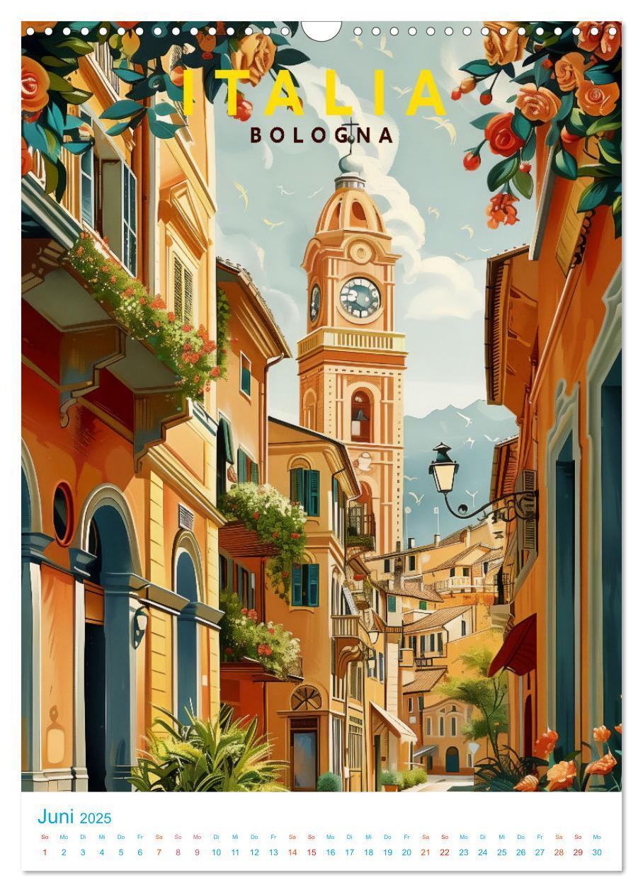 Bild: 9783457130261 | Italien - Old School Poster Style (Wandkalender 2025 DIN A3 hoch),...