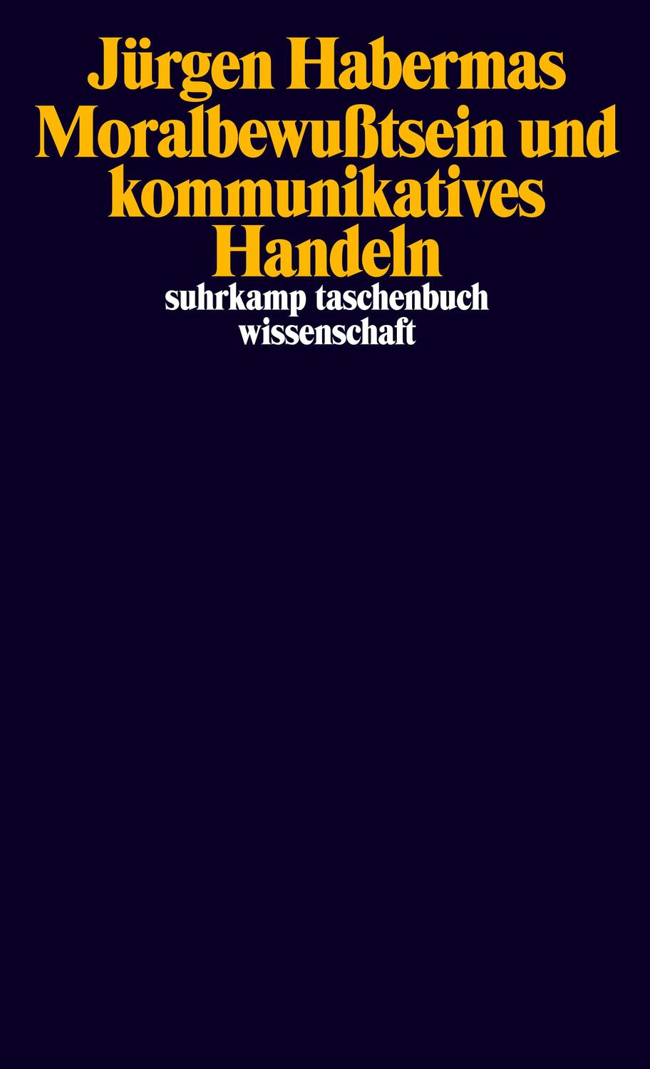 Cover: 9783518280225 | Moralbewußtsein und kommunikatives Handeln | Jürgen Habermas | Buch