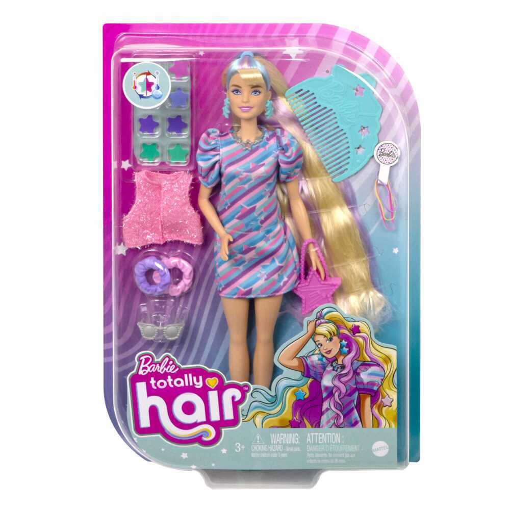 Cover: 194735014835 | Barbie Totally Hair Puppe (blond) im Sternen-Print Kleid | Stück