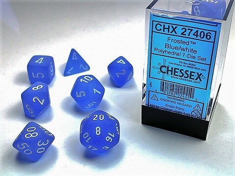 Cover: 601982024550 | Frosted™ Polyhedral Blue/white 7-Die Set | deutsch | Chessex