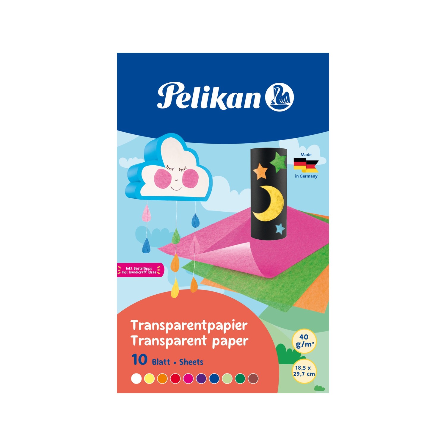 Cover: 4012700137944 | Pelikan Transparentpapier Mappe mit 10 Blatt in 10 Farben | 137943