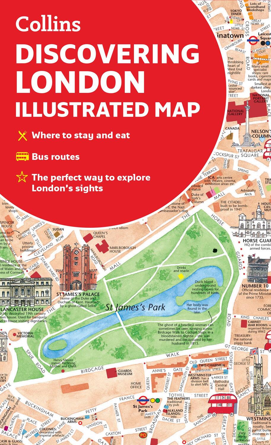 Cover: 9780008492618 | Discovering London Illustrated Map | Collins Maps (u. a.) | Englisch