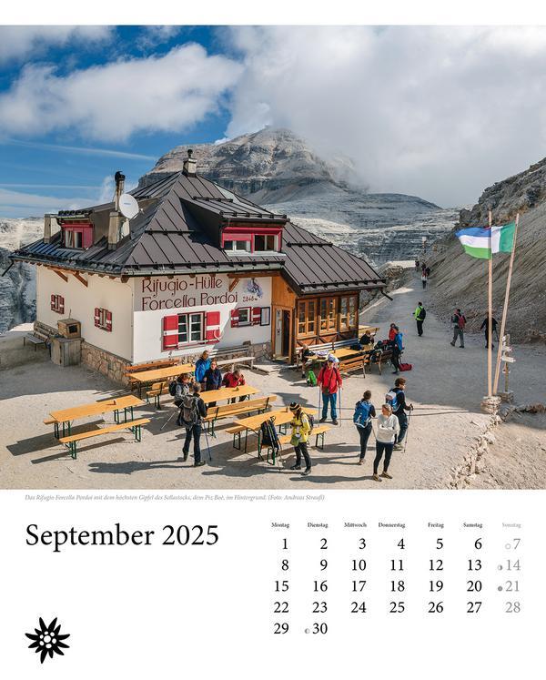 Bild: 9783731876120 | Hütten unserer Alpen 2025 | Verlag Korsch | Kalender | Spiralbindung