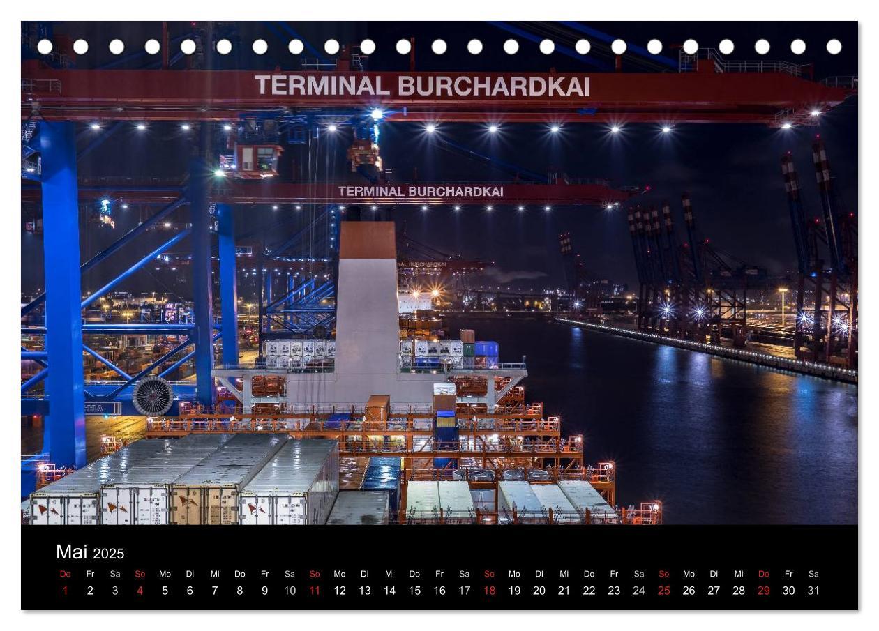 Bild: 9783435645565 | Der Hafen Hamburg bei Tag und Nacht (Tischkalender 2025 DIN A5...