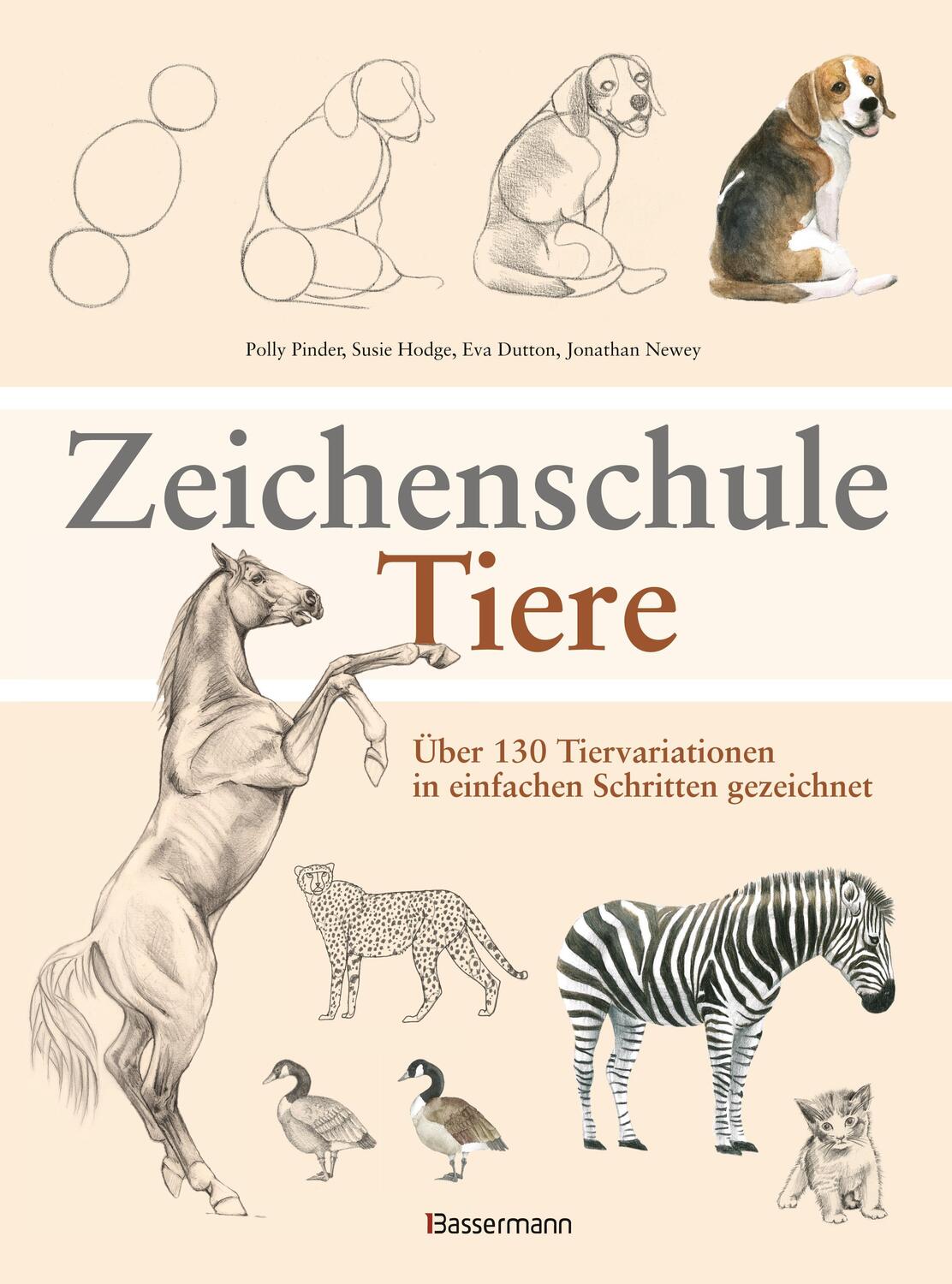 Cover: 9783809430902 | Zeichenschule Tiere | Polly Pinder (u. a.) | Taschenbuch | 144 S.
