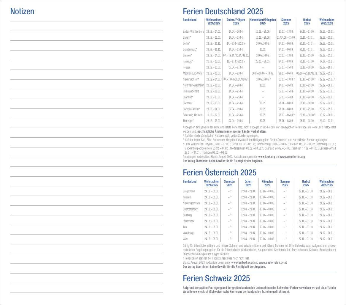 Bild: 9783756408054 | Wochen-Taschenkalender, schwarz 2025 | Heye | Buch | Bürokalender Heye