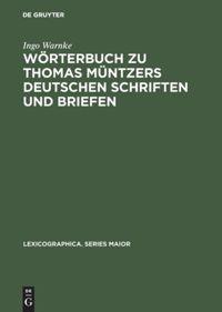 Cover: 9783484309500 | Wörterbuch zu Thomas Müntzers deutschen Schriften und Briefen | Warnke