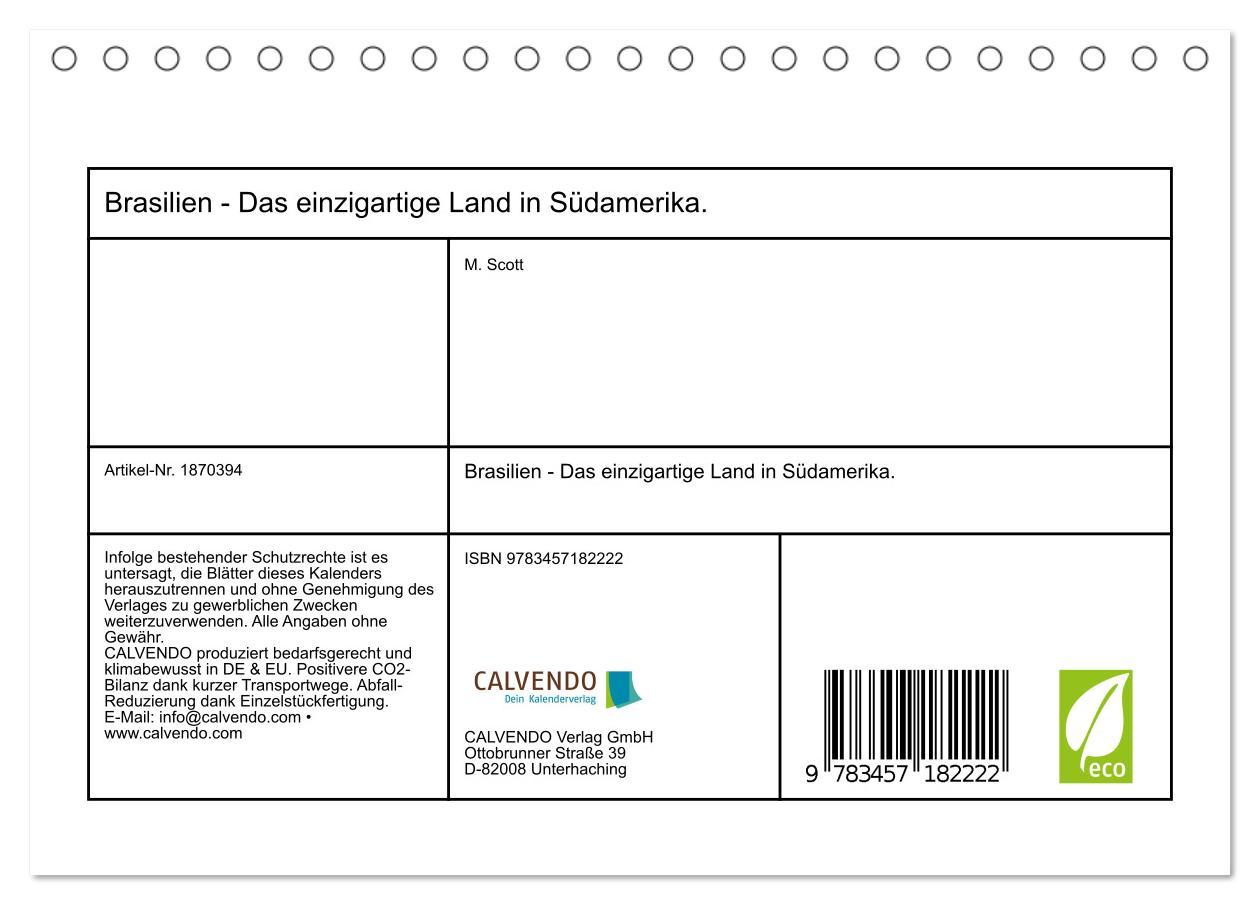 Bild: 9783457182222 | Brasilien - Das einzigartige Land in Südamerika. (Tischkalender...