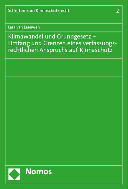 Cover: 9783756006915 | Klimawandel und Grundgesetz - Umfang und Grenzen eines...