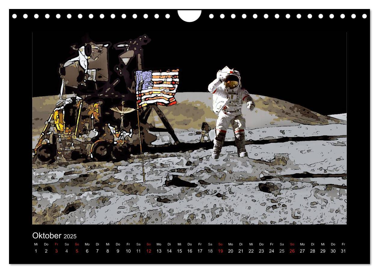 Bild: 9783435709809 | Landing On The Moon Like A Cartoon (Wandkalender 2025 DIN A4 quer),...