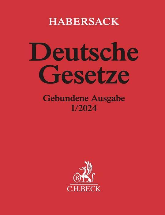 Cover: 9783406812873 | Deutsche Gesetze Gebundene Ausgabe I/2024 | Mathias Habersack (u. a.)
