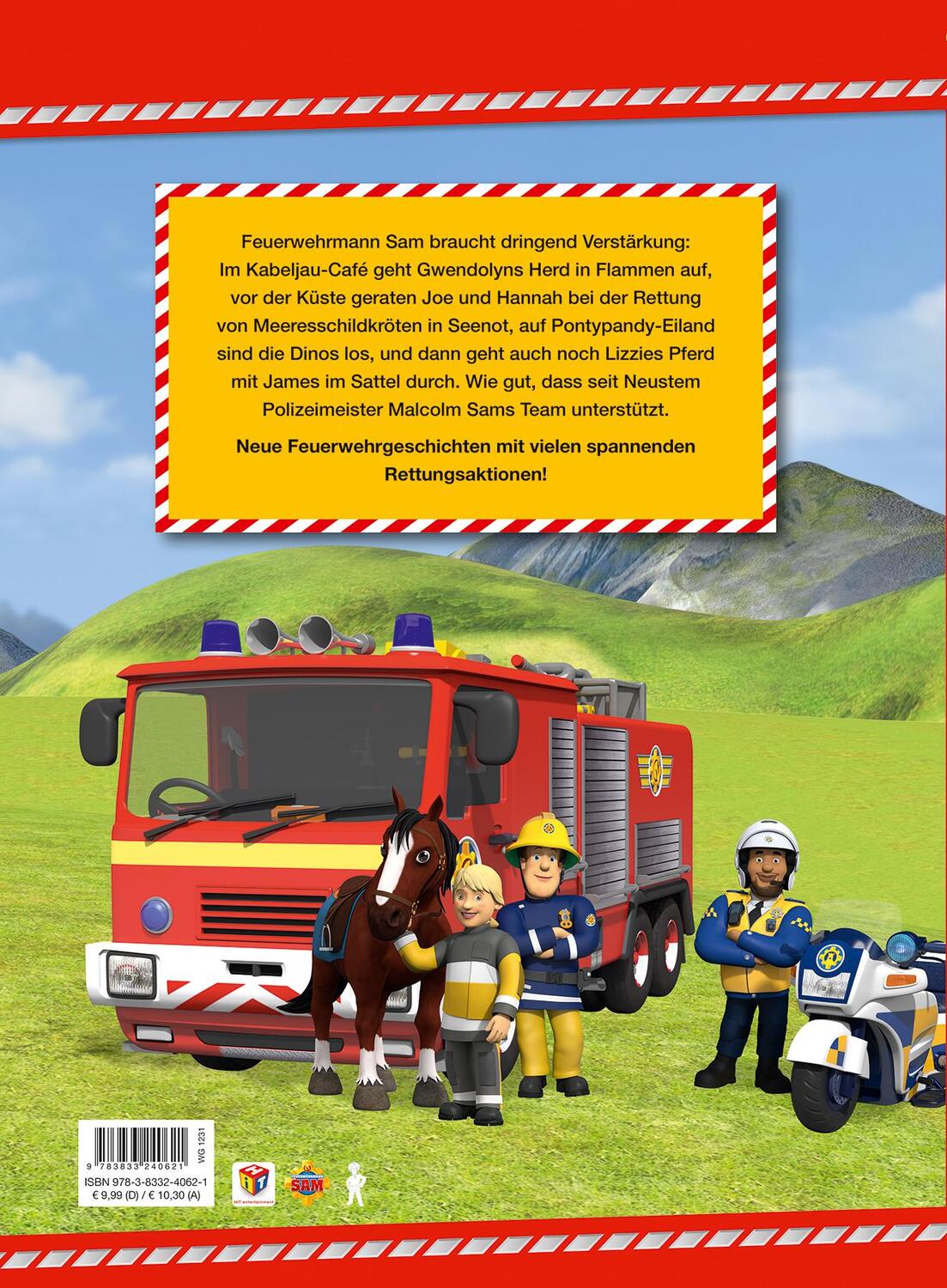 Rückseite: 9783833240621 | Feuerwehrmann Sam: Neue Feuerwehrgeschichten mit Sam | Geschichtenbuch